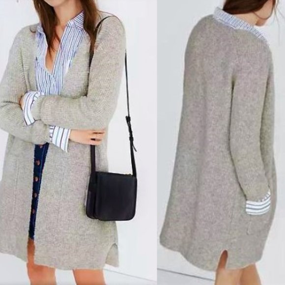 Madewell | Sweaters | Madewell Alpaca Wool Long Cardigan Waffle Stitch ...